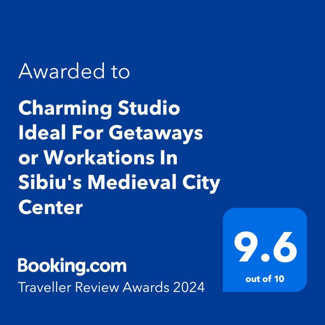 Charming Studio Ideal For Getaways Or Workations In Sibiu'S Medieval City Center Eksteriør billede